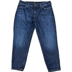 Silver Jeans Co Avery Skinny Crop Dark Wash 32x25